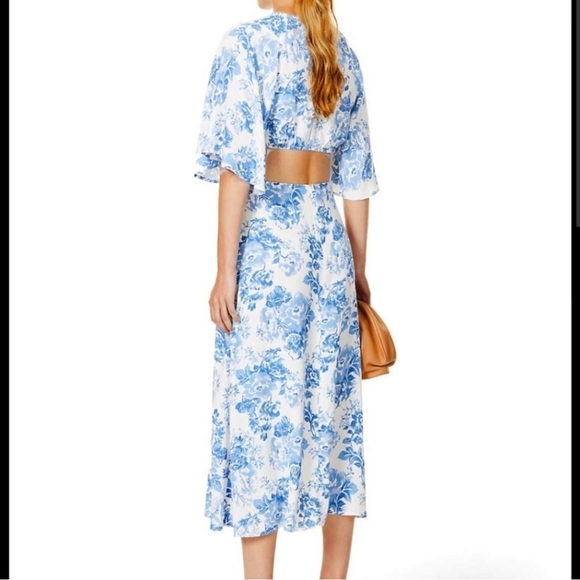 Reformation Benny cutout crepe midi dress size 2 - Picture 3 of 7